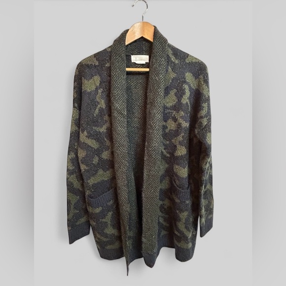 Anthropologie Jensen Camo Open Cardigan Duster Sweater Size XS - Picture 2 of 8
